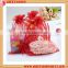 Small drawstring gift red cosmetics bag organza bag with ribbon