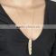 Wholesale fashion women jewelry simple feather pendant necklace