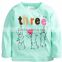 2016 European and American design kid long sleeves numbers t-shirt children autumn clothes