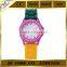 mixed silicone rubber strap OEM teenage girls fashion gift wrist watch