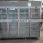 new type luxury aluminum 4-door commercial glass display showcase