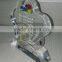 custom clear flower shape acrylic awards/trophies/souvenir with base
