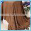 Plain Dyed Weft Knit Polyester Spandex synthetic suede fabric laser double borders for dressing