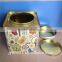 with double lid mould existing vintage tea tin can