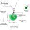 Hot selling new fashion green circle pendant jewelry set, necklace and earrings Jewelry Sets