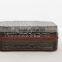 Black Crocodile Lines Cosmetic Bag With Zipper Around