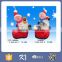 Happy snowman and Santa christmas candle for celebrating Merry Christmas