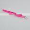 Eyelash Extension Tweezers Set Curved Tip Tweezer With Straight Tweezer In Pink Color