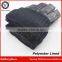 Helilai Customized Men Plain Warm Winter Black Leather Polyester Fur Linned Men Leather GLoves