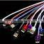 Tangle Resistant Aluminum Mesh Braided Micro 5 pin USB Charger Cable for Samsung