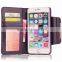 Hot selling wallet leather case with credit card slot wallet case For iPhone 6 plus