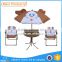 Hot selling cheap kids table and chair set with umbrella, folding children patio