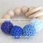 Crochet wood bracelet crochet baby teething wood ring nursing