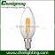 Standard Torpedo Blunt Candelabra c35 led christmas filament candle lights c35t lamps 4w e14 candle filament