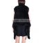 Women`s knitted rabbit fur vest/black fur vest/high quality Chinese fur vest KZ160015