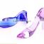 Exquisite Blue Women High Heel Shoes Crystal for wedding centerpiece decorationR-3018