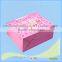 fashion pink paper bag with ribbon handles ,baby shopping bags,PVC material window of paper bag
