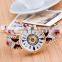 Women Geneva National Braid Bracelet Round Dial Wrist Analog Quartz Chain Watch