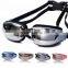 High quality factory price waterproof anti fog swimming glasses, swimming goggles electroplated design