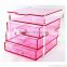 special storage drawer box for cosmetic, high quality handmade black acrylic makeup organizer wholesale