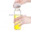 SINOGLASS 270ml square round design glass Oil and Vinegar bottle rack set square round oil bottle