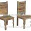 Reclaimed wood dining chair , vintage industrial dining chairs