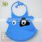 2016 Hot sale baby's personality cartoon silicone baby bibs/cartoon baby bibs/Waterproof Silicone baby bibs