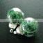16mm round glass bottle dome with green coral vial pendant wish charm DIY jewelry supplies 1820263