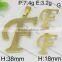 Fashion hot wholesale 316l stainless steel jewelry letter style gold color set