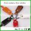 Luxury man genuine leather D ring usb cable keychain
