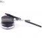 Angled professional makeup eyeliner brush with colorful makeup brush