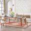 Stainless steel base Round glass party ghost dining table