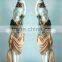 European style Marble Garden lady with lamp sculpture
