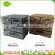 Fashionable and natural wicker Paper rope 3-Units handmade iron frame storage drawers