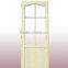 Eco-friendly glass insert wood interior door