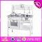 2017 New Design Funny Kids Wooden Kitchen Play Set With Shelf W10C270