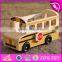 2017 New design toddlers go sightseeing wooden bus toys W04A340