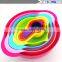 8Pcs/Set Multifunctional Kitchen Rainbow Bowl Measuring Spoon Cup Filter Drain Mixing Salad Food Baking Tools