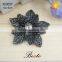 Fashion rhinestone center handmade leather sandal flower for shoes