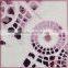 Pink irregular hollow out cotton lace fabric, elegant cotton embroidered fabric