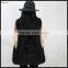 Wholesale Hot Sale Black Faux Mink Fur Vest V-neckline Open Front