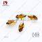 Top Quality Amber Crystal k9 Material Horse Eye Cut Point Back Loose Rhinestone Beads Fashion Accessories Factory Wholesale