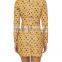 2015 New Arrival Round Neck Dotted Long Sleeve Womens Birthday Dress Wholesale