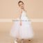 White Spaghetti Straps Princess Flower Girl Dress For Weddings Girls Party Pageant Dress