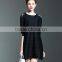 Female shirred loose maternity hollow out midi dresses
