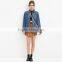 new hot sale plus size women plain denim jacket