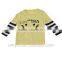 Lovely Girl's Jacquard Pullover Sweater With Color Stripes Cuffs
