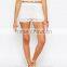 High-rise waist scallop hem crochet shorts women crochet lace shorts