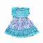 2017baby clothes european girls party dress flutter sleeve scale print and fish princess pattern dress