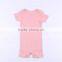 Hot sale short sleeve solid color cotton baby rompers infant clothes bodysuit